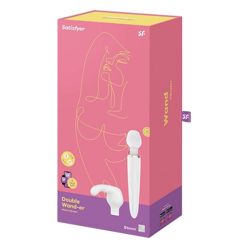 SATISFYER - DOUBLE WANDER APP BLANCO - Imagen 5